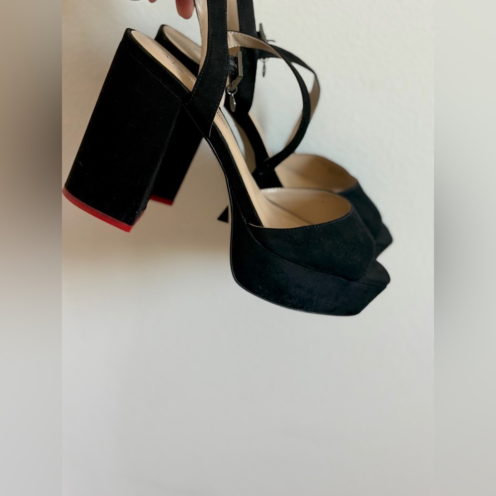 Armani Exchange High Heel Black Sandals- Women's 7